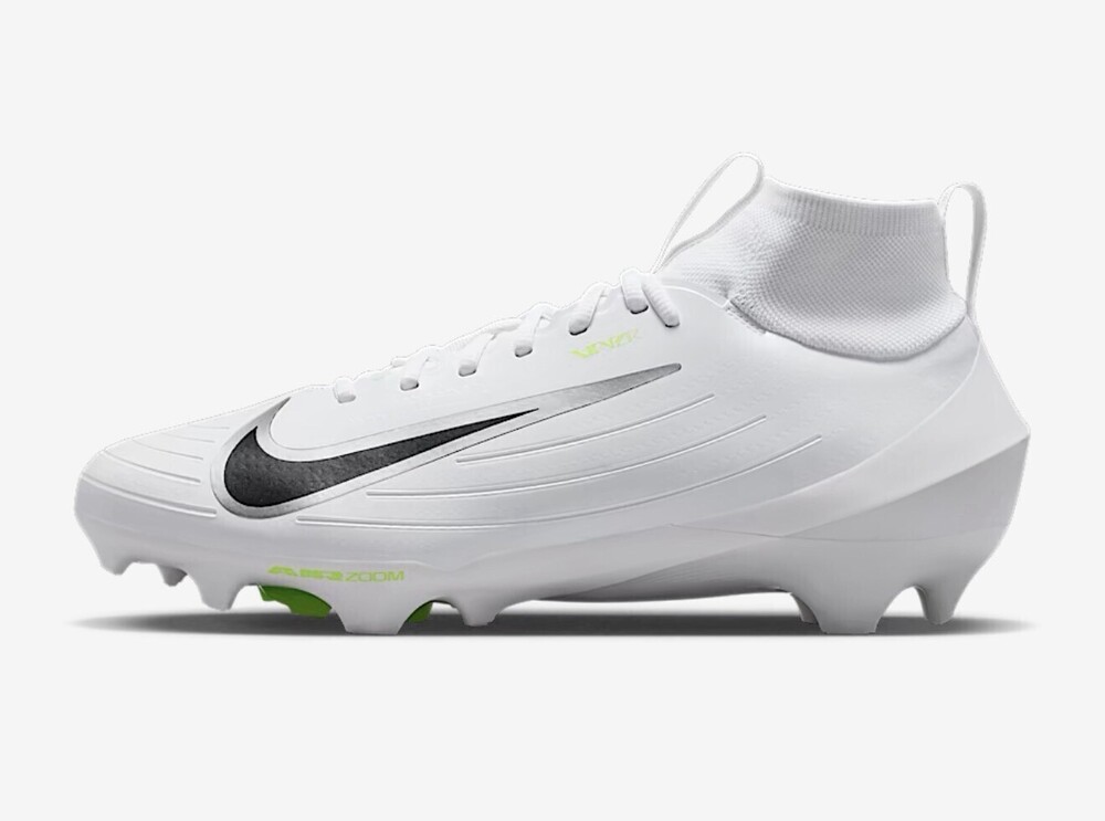 Size 9.5 Nike Vapor Pro 1 Football Cleats Men's White Volt FB3298-104
